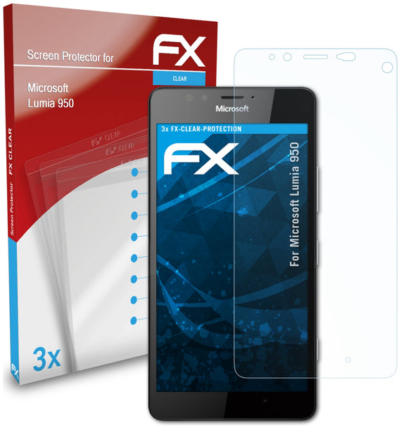 atFoliX FX-Clear Schutzfolie für Microsoft Lumia 950