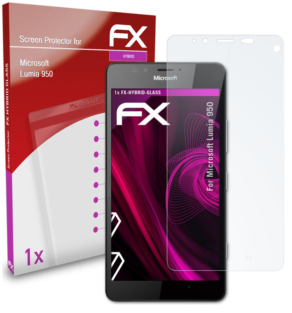atFoliX FX-Hybrid-Glass Panzerglasfolie für Microsoft Lumia 950