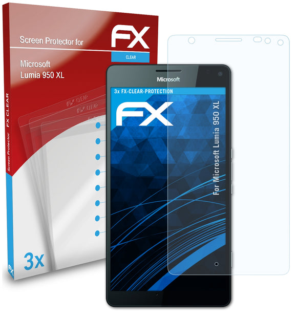 atFoliX FX-Clear Schutzfolie für Microsoft Lumia 950 XL