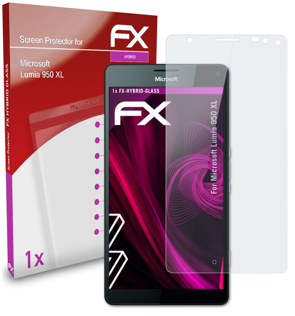 atFoliX FX-Hybrid-Glass Panzerglasfolie für Microsoft Lumia 950 XL