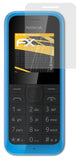 atFoliX Panzerfolie kompatibel mit Microsoft Nokia 105 2015, entspiegelnde und stoßdämpfende FX Schutzfolie (3X)