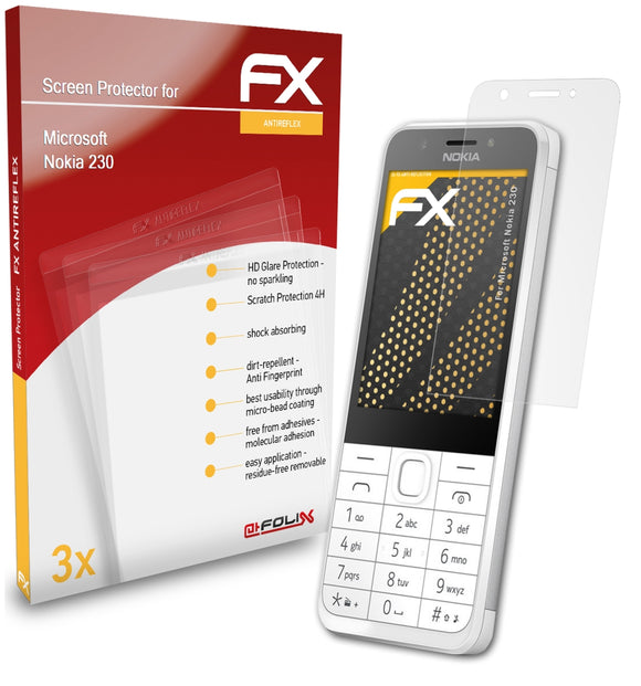 atFoliX FX-Antireflex Displayschutzfolie für Microsoft Nokia 230
