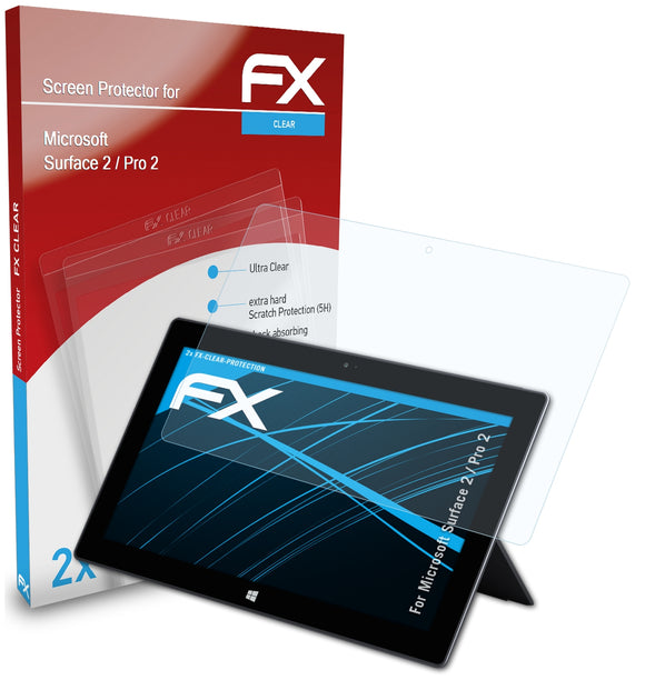 atFoliX FX-Clear Schutzfolie für Microsoft Surface 2 / Pro 2