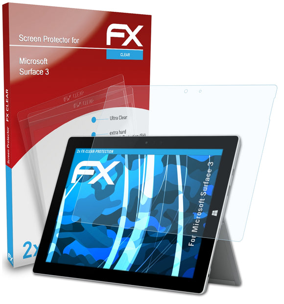 atFoliX FX-Clear Schutzfolie für Microsoft Surface 3