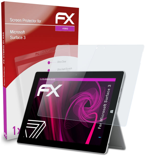 atFoliX FX-Hybrid-Glass Panzerglasfolie für Microsoft Surface 3