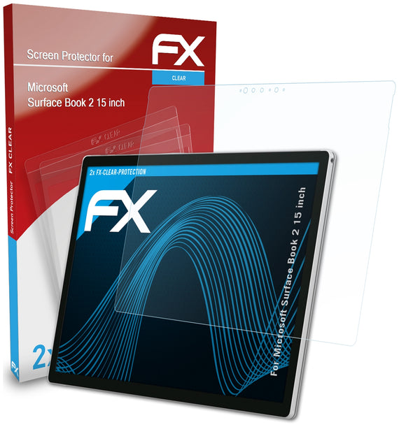 atFoliX FX-Clear Schutzfolie für Microsoft Surface Book 2 (15 inch)