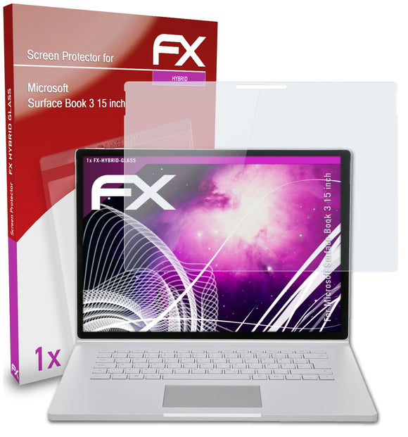 atFoliX FX-Hybrid-Glass Panzerglasfolie für Microsoft Surface Book 3 (15 inch)