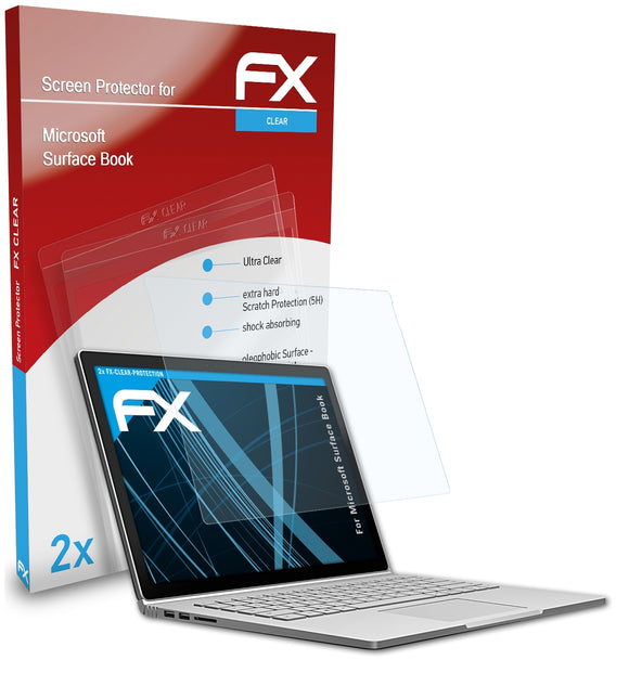 atFoliX FX-Clear Schutzfolie für Microsoft Surface Book