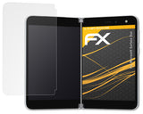 Panzerfolie atFoliX kompatibel mit Microsoft Surface Duo, entspiegelnde und stoßdämpfende FX (3er Set)