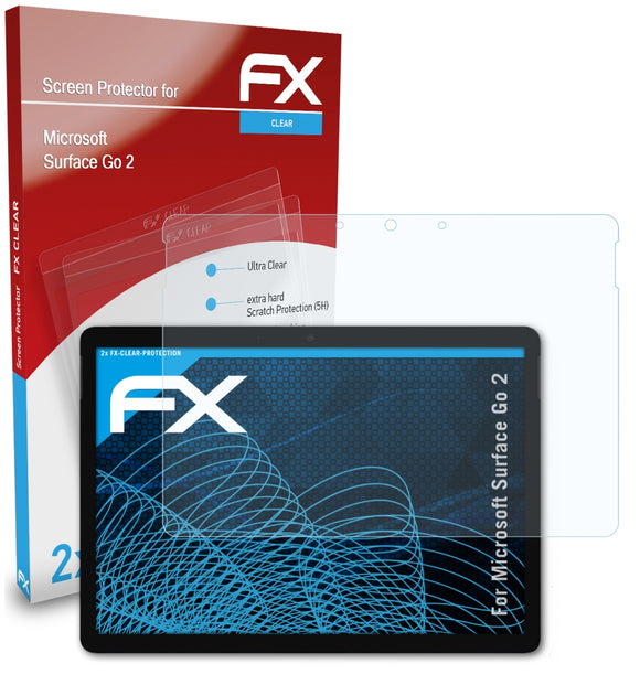 atFoliX FX-Clear Schutzfolie für Microsoft Surface Go 2