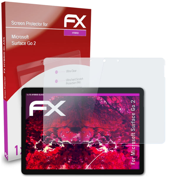 atFoliX FX-Hybrid-Glass Panzerglasfolie für Microsoft Surface Go 2