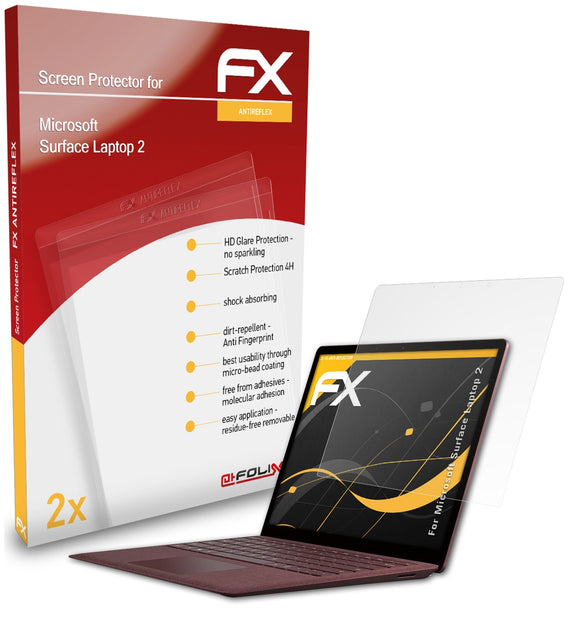 atFoliX FX-Antireflex Displayschutzfolie für Microsoft Surface Laptop 2