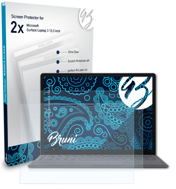 Bruni Basics-Clear Displayschutzfolie für Microsoft Surface Laptop 3 (13,5 inch)