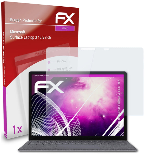 atFoliX FX-Hybrid-Glass Panzerglasfolie für Microsoft Surface Laptop 3 (13,5 inch)