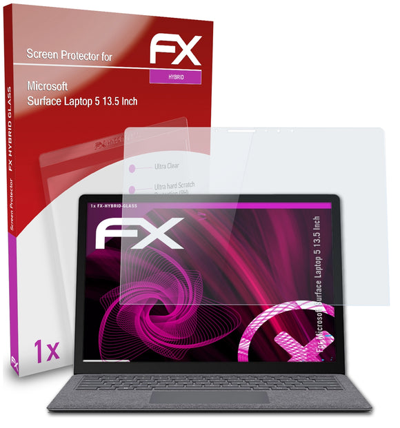 atFoliX FX-Hybrid-Glass Panzerglasfolie für Microsoft Surface Laptop 5 (13.5 Inch)