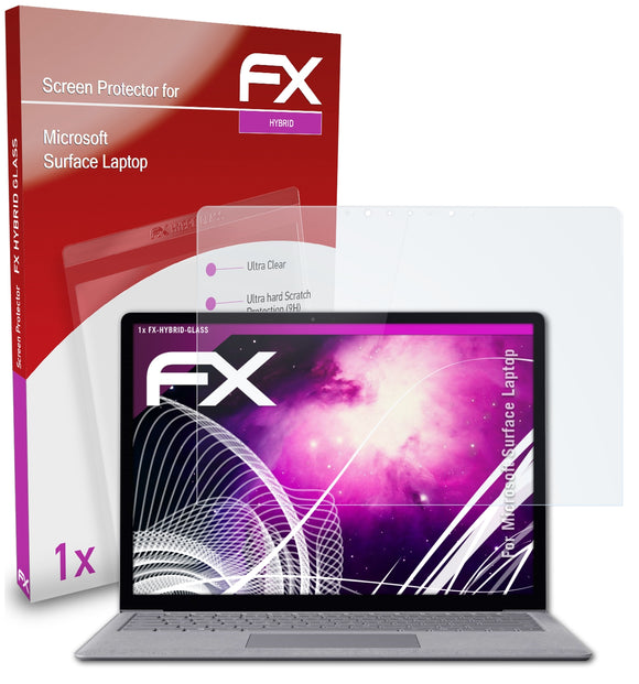 atFoliX FX-Hybrid-Glass Panzerglasfolie für Microsoft Surface Laptop