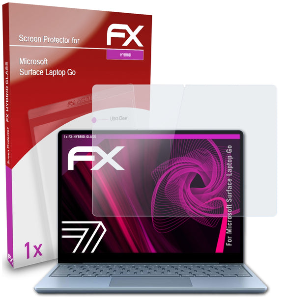 atFoliX FX-Hybrid-Glass Panzerglasfolie für Microsoft Surface Laptop Go
