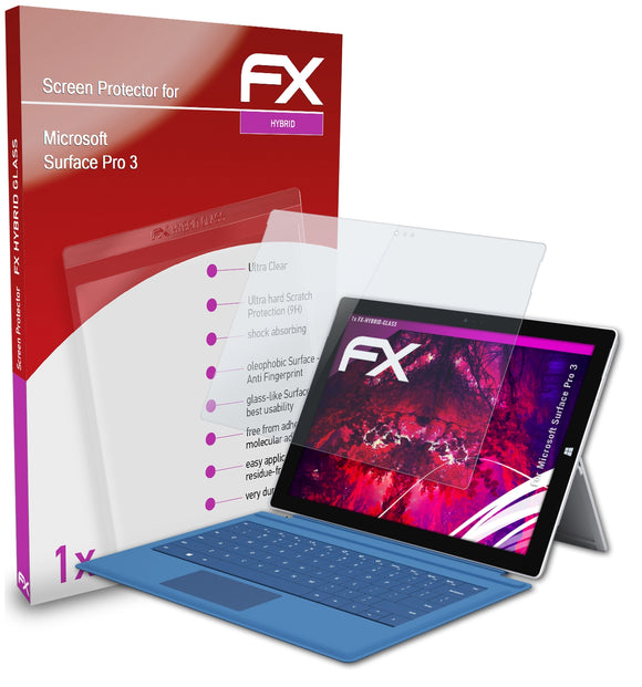 atFoliX FX-Hybrid-Glass Panzerglasfolie für Microsoft Surface Pro 3