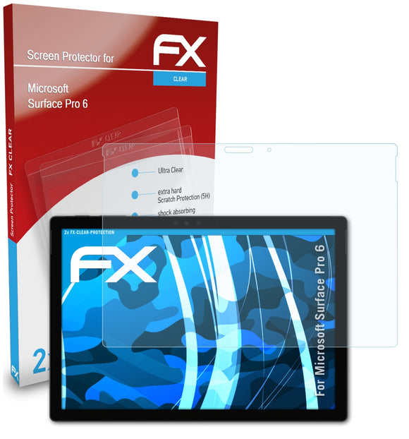 atFoliX FX-Clear Schutzfolie für Microsoft Surface Pro 6