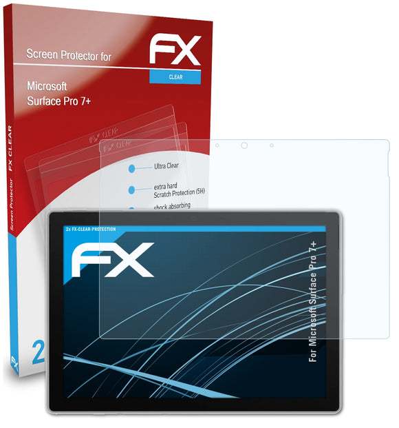 atFoliX FX-Clear Schutzfolie für Microsoft Surface Pro 7+