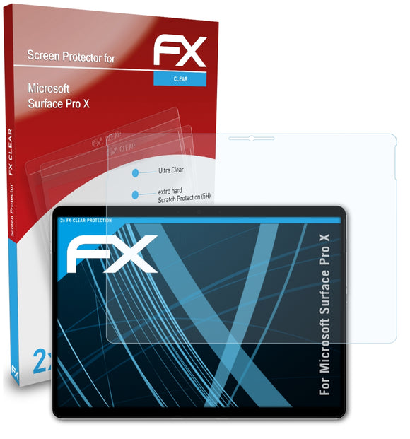 atFoliX FX-Clear Schutzfolie für Microsoft Surface Pro X