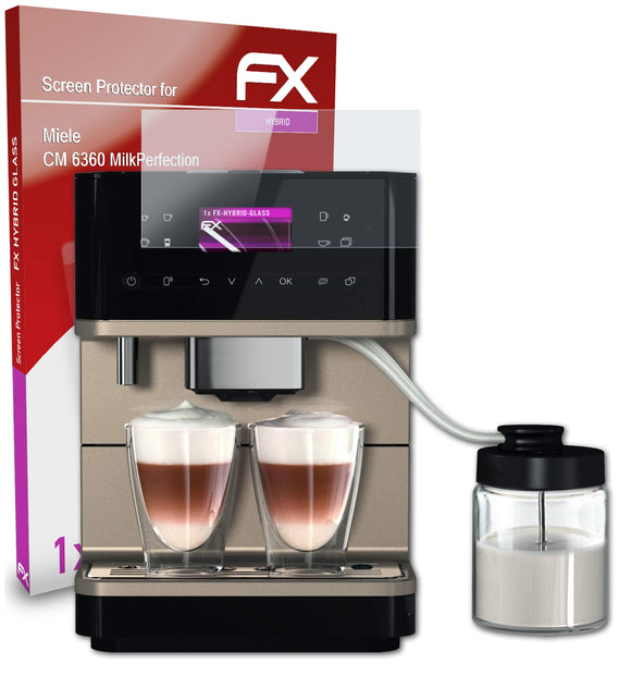 atFoliX FX-Hybrid-Glass Panzerglasfolie für Miele CM 6360 MilkPerfection