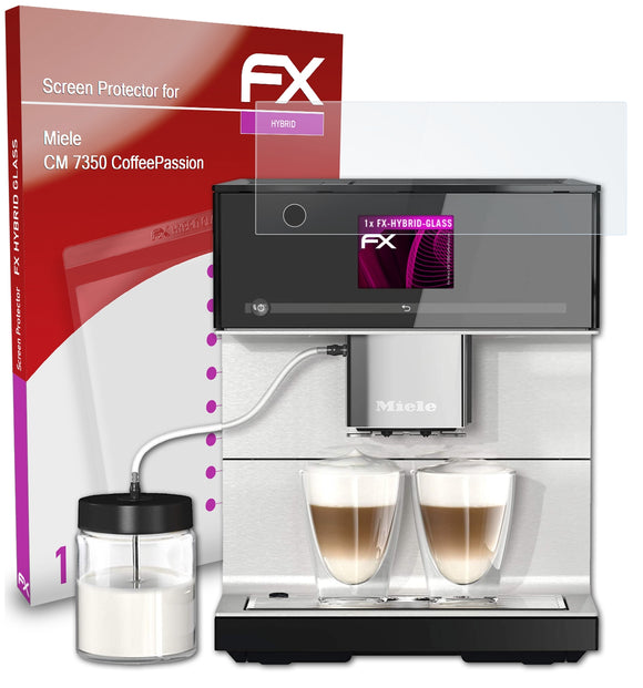 atFoliX FX-Hybrid-Glass Panzerglasfolie für Miele CM 7350 CoffeePassion