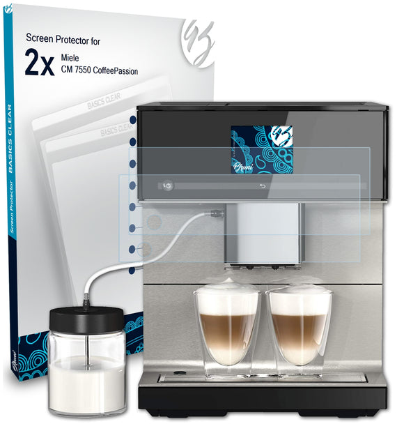 Bruni Basics-Clear Displayschutzfolie für Miele CM 7550 CoffeePassion