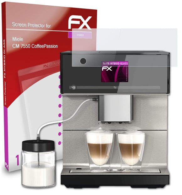 atFoliX FX-Hybrid-Glass Panzerglasfolie für Miele CM 7550 CoffeePassion