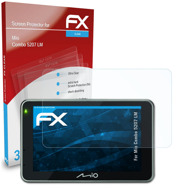 atFoliX FX-Clear Schutzfolie für Mio Combo 5207 LM