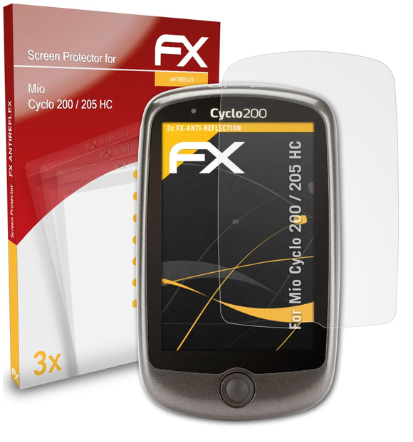 atFoliX FX-Antireflex Displayschutzfolie für Mio Cyclo 200 / 205 HC