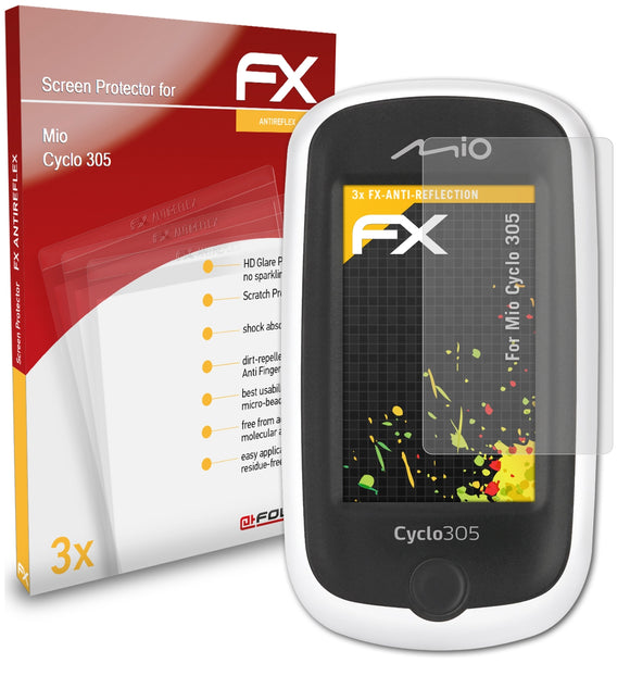 atFoliX FX-Antireflex Displayschutzfolie für Mio Cyclo 305