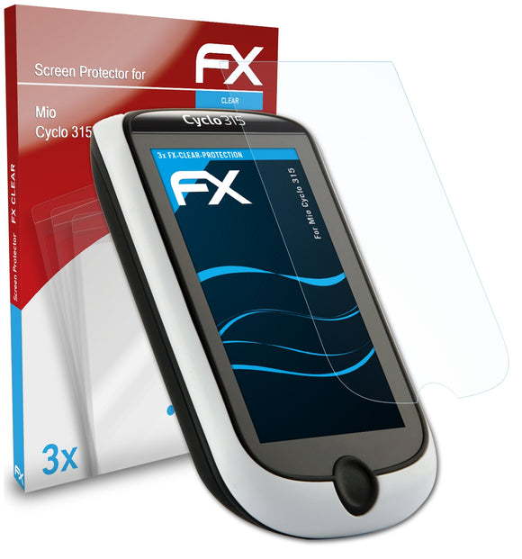 atFoliX FX-Clear Schutzfolie für Mio Cyclo 315