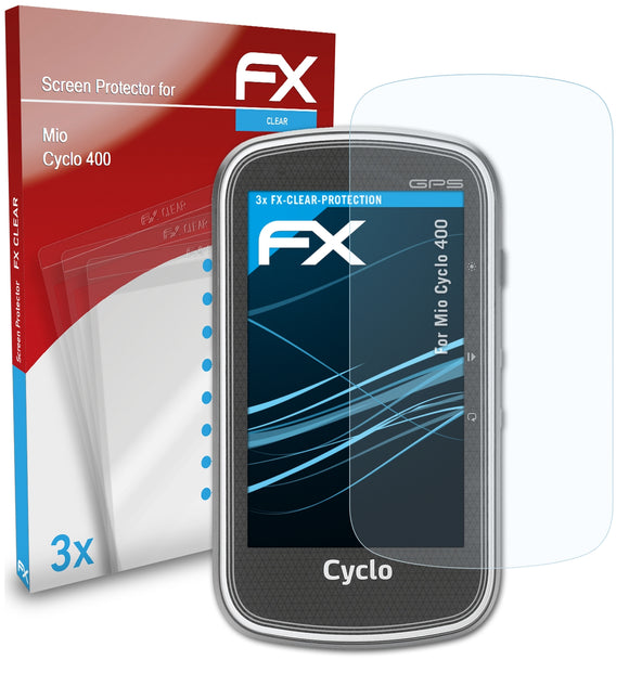 atFoliX FX-Clear Schutzfolie für Mio Cyclo 400