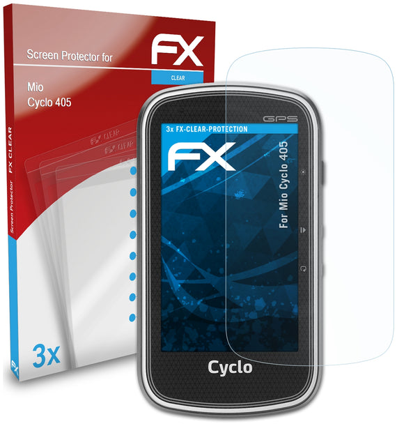 atFoliX FX-Clear Schutzfolie für Mio Cyclo 405
