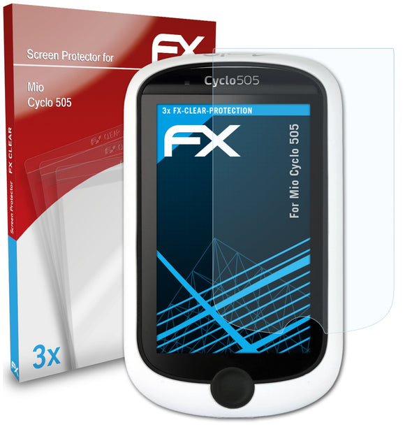 atFoliX FX-Clear Schutzfolie für Mio Cyclo 505