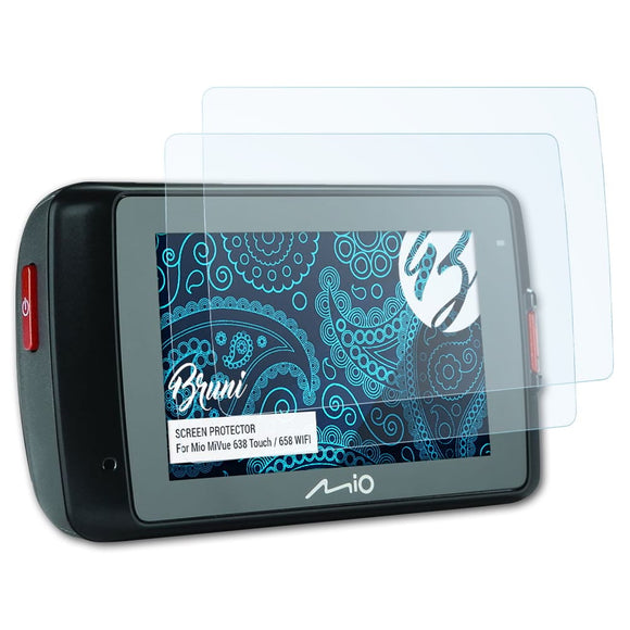 Bruni Basics-Clear Displayschutzfolie für Mio MiVue 638 Touch / 658 WIFI