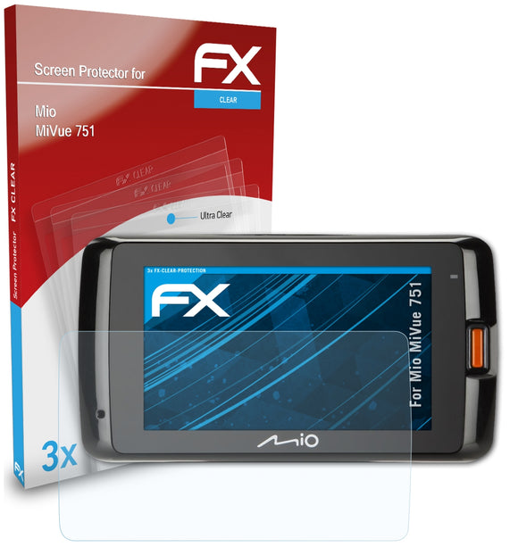 atFoliX FX-Clear Schutzfolie für Mio MiVue 751