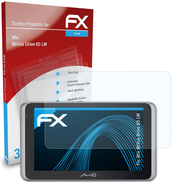 atFoliX FX-Clear Schutzfolie für Mio MiVue Drive 65 LM