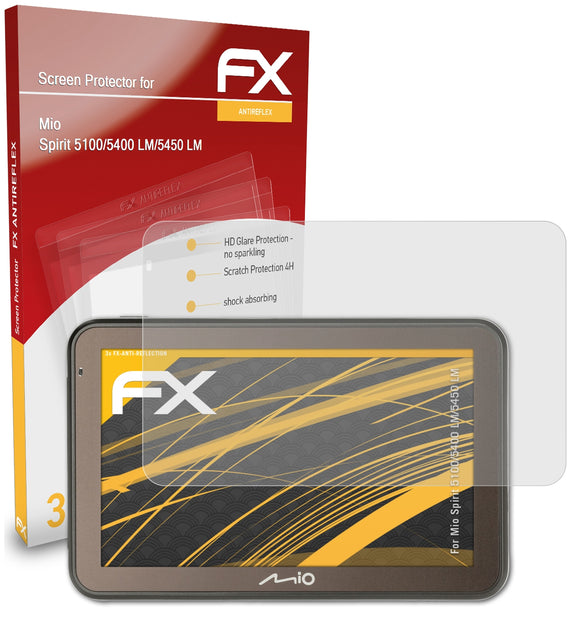 atFoliX FX-Antireflex Displayschutzfolie für Mio Spirit 5100/5400 LM/5450 LM