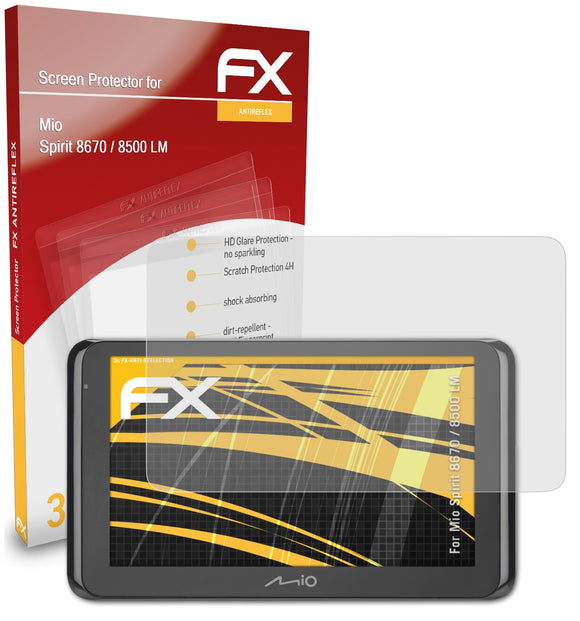 atFoliX FX-Antireflex Displayschutzfolie für Mio Spirit 8670 / 8500 LM