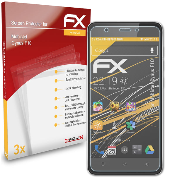 atFoliX FX-Antireflex Displayschutzfolie für Mobistel Cynus F10