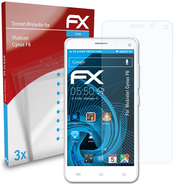 atFoliX FX-Clear Schutzfolie für Mobistel Cynus F6