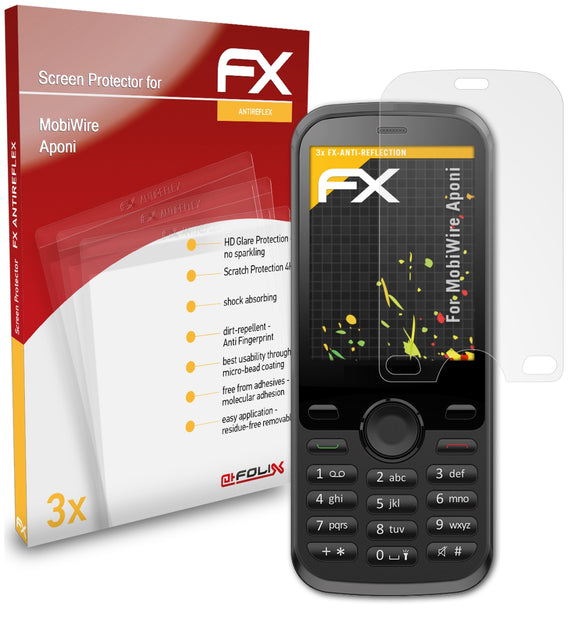 atFoliX FX-Antireflex Displayschutzfolie für MobiWire Aponi