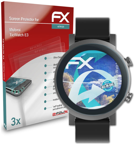 atFoliX FX-ActiFleX Displayschutzfolie für Mobvoi TicWatch E3