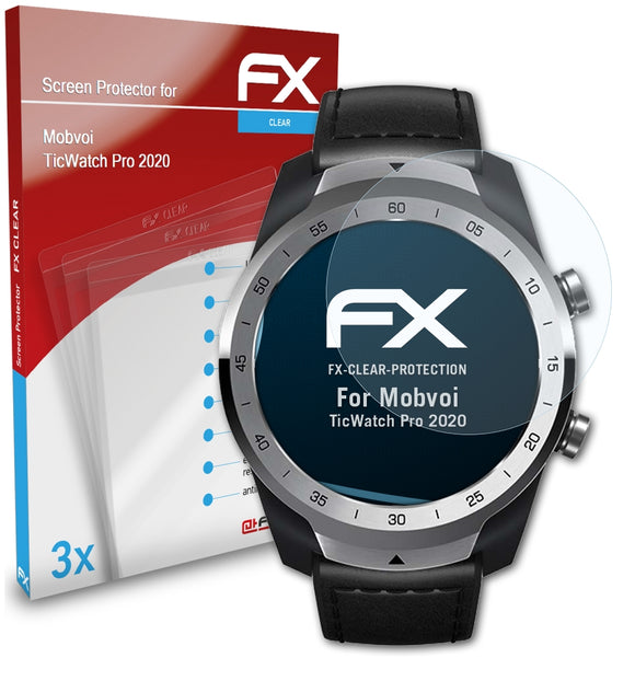 atFoliX FX-Clear Schutzfolie für Mobvoi TicWatch Pro (2020)
