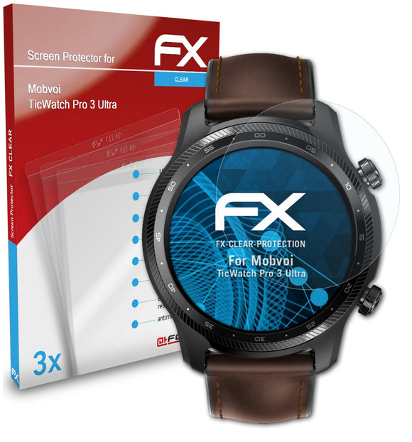 atFoliX FX-Clear Schutzfolie für Mobvoi TicWatch Pro 3 Ultra