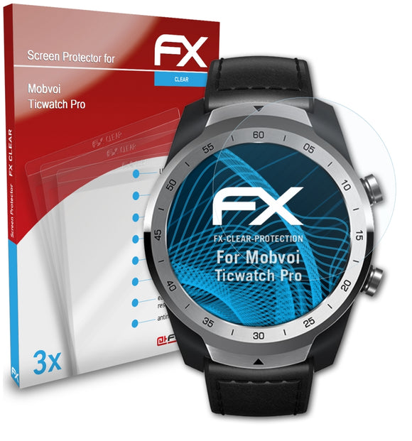 atFoliX FX-Clear Schutzfolie für Mobvoi Ticwatch Pro