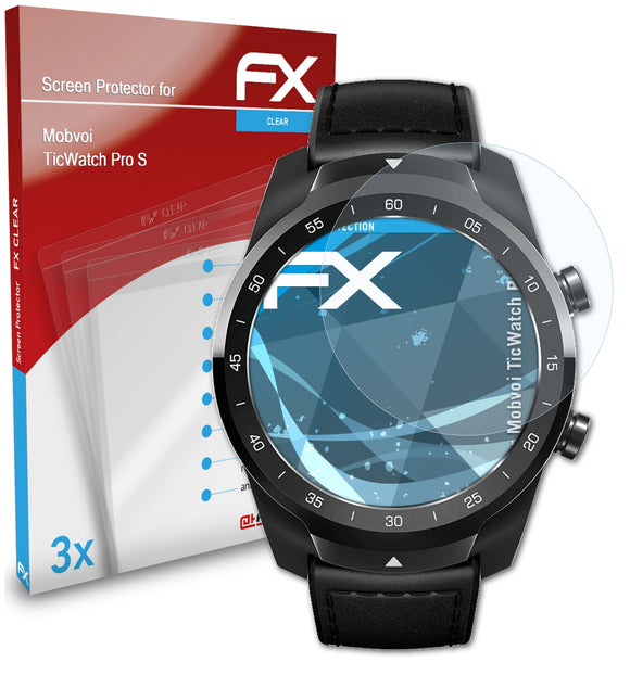 atFoliX FX-Clear Schutzfolie für Mobvoi TicWatch Pro S