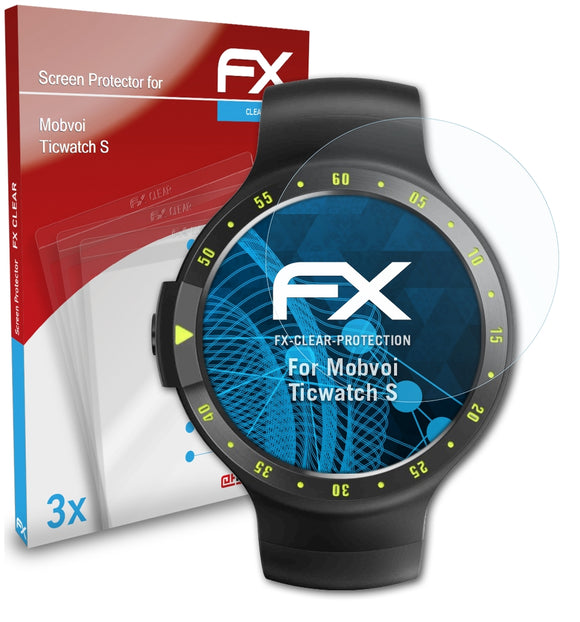 atFoliX FX-Clear Schutzfolie für Mobvoi Ticwatch S